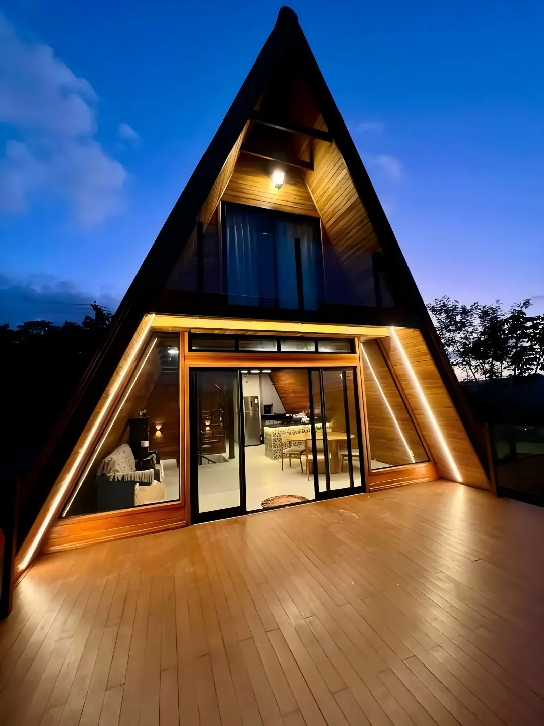 A-frame Wooden House - Triangular House